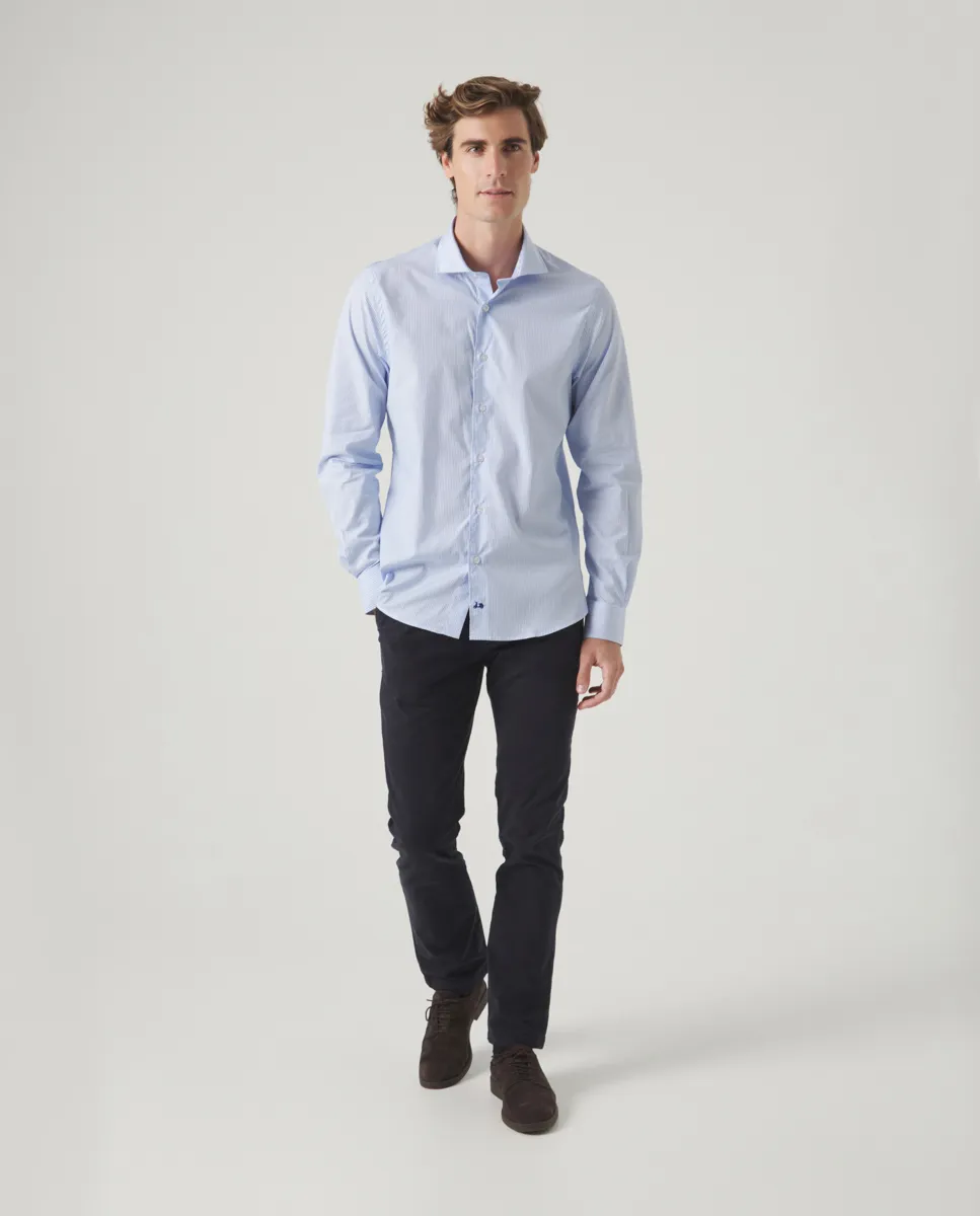 Camisa Classic pinzas stripes azulón - Image 3