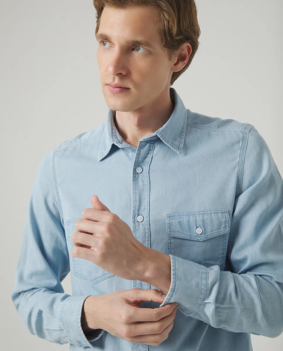 Camisa Denim Pockets Indigo - Image 2