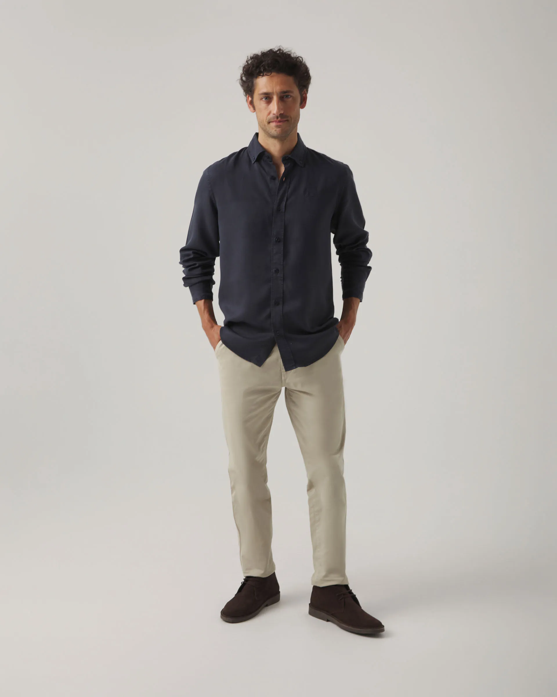 Camisa Forest Tencel Marino - Image 5