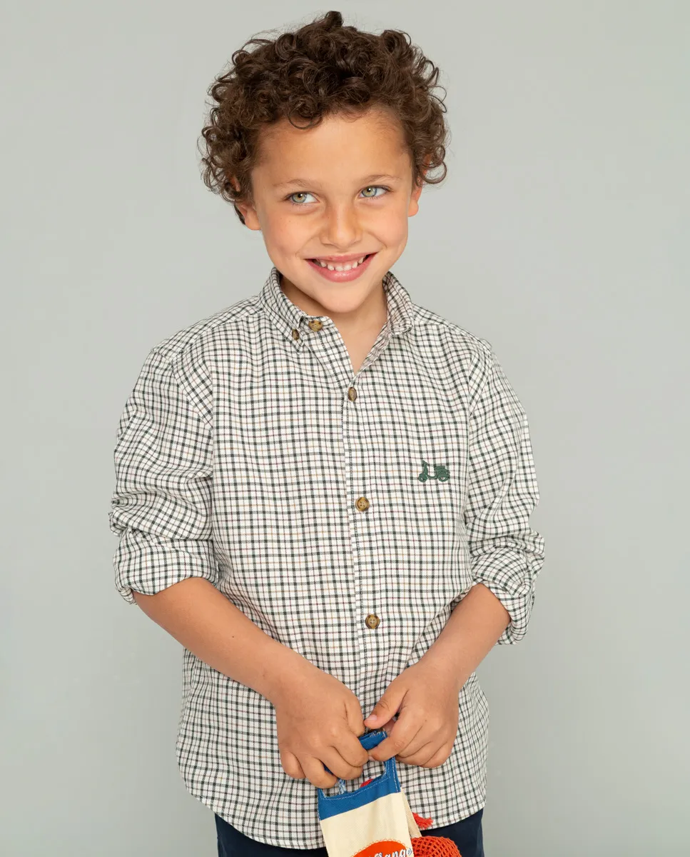 Camisa niño classic viyela verde