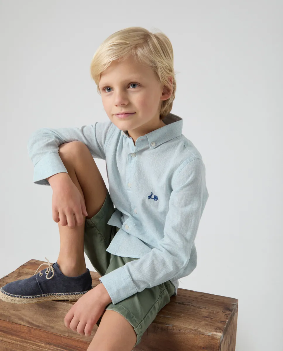 Camisa Niño Gallo Li-Co Verde Agua - Image 4