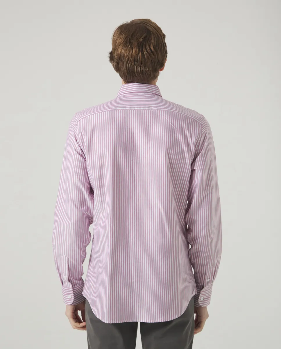 Camisa Oxford Rayas Malva - Image 3