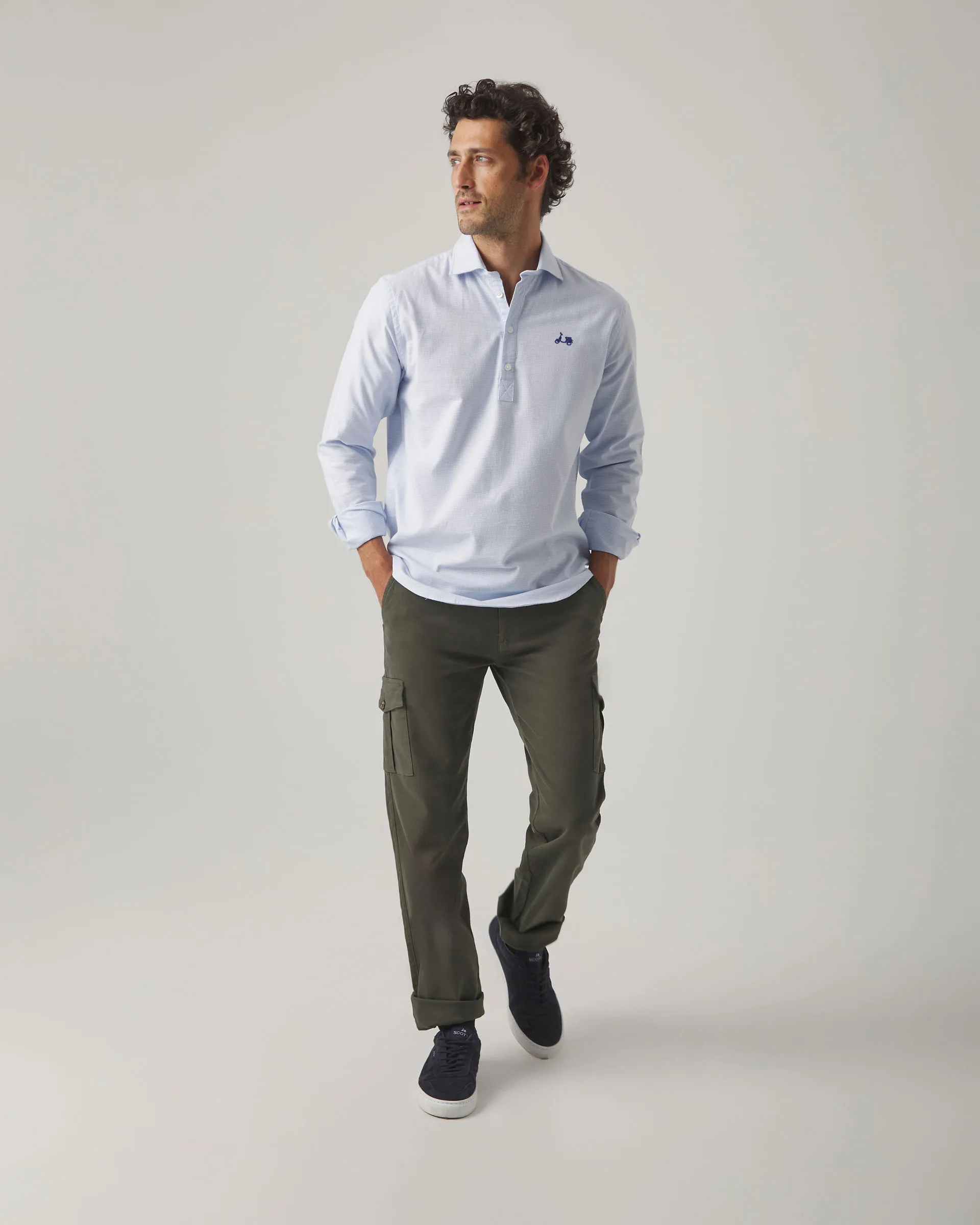 Camisa Polera Gallo Celeste - Image 4