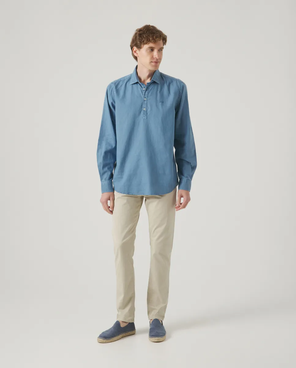 Camisa Polera Lissome Li-Co Azul Denim - Image 3