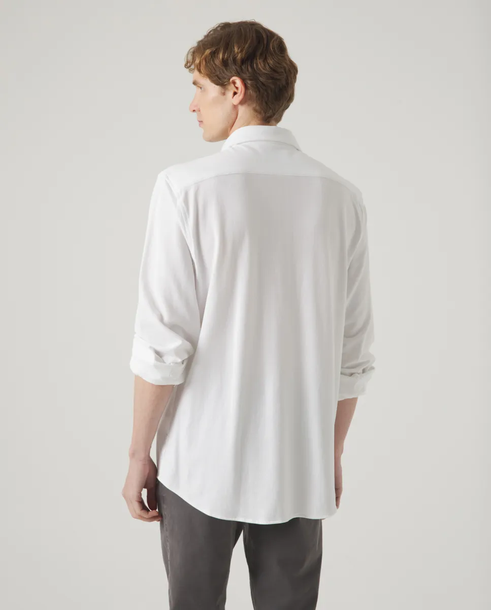 Camisa Polera Piqué Blanco - Image 3