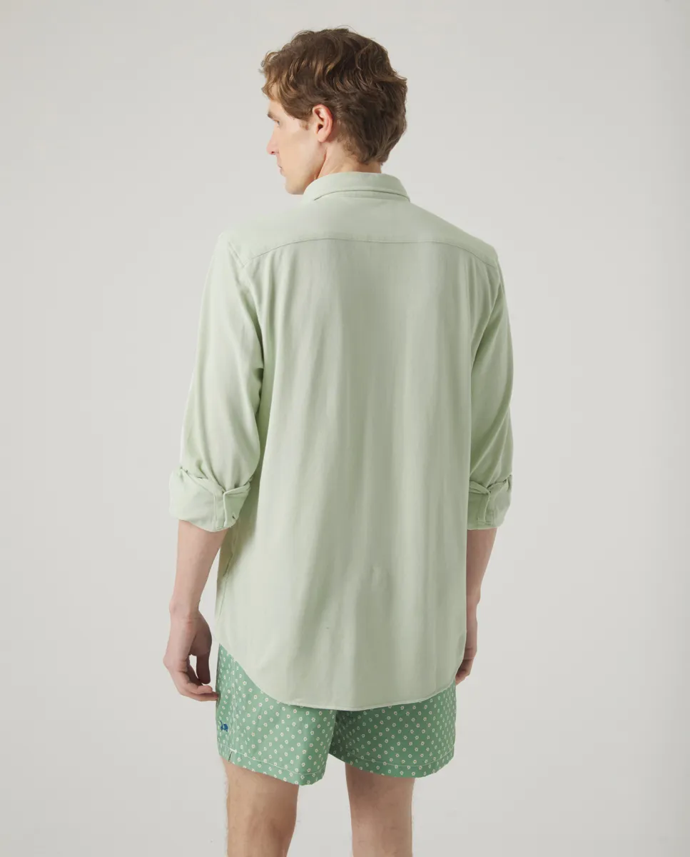 Camisa Polera Piqué Verde Agua - Image 3