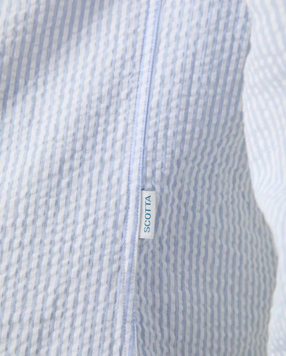 Camisa Raya Seersucker Celeste - Image 4
