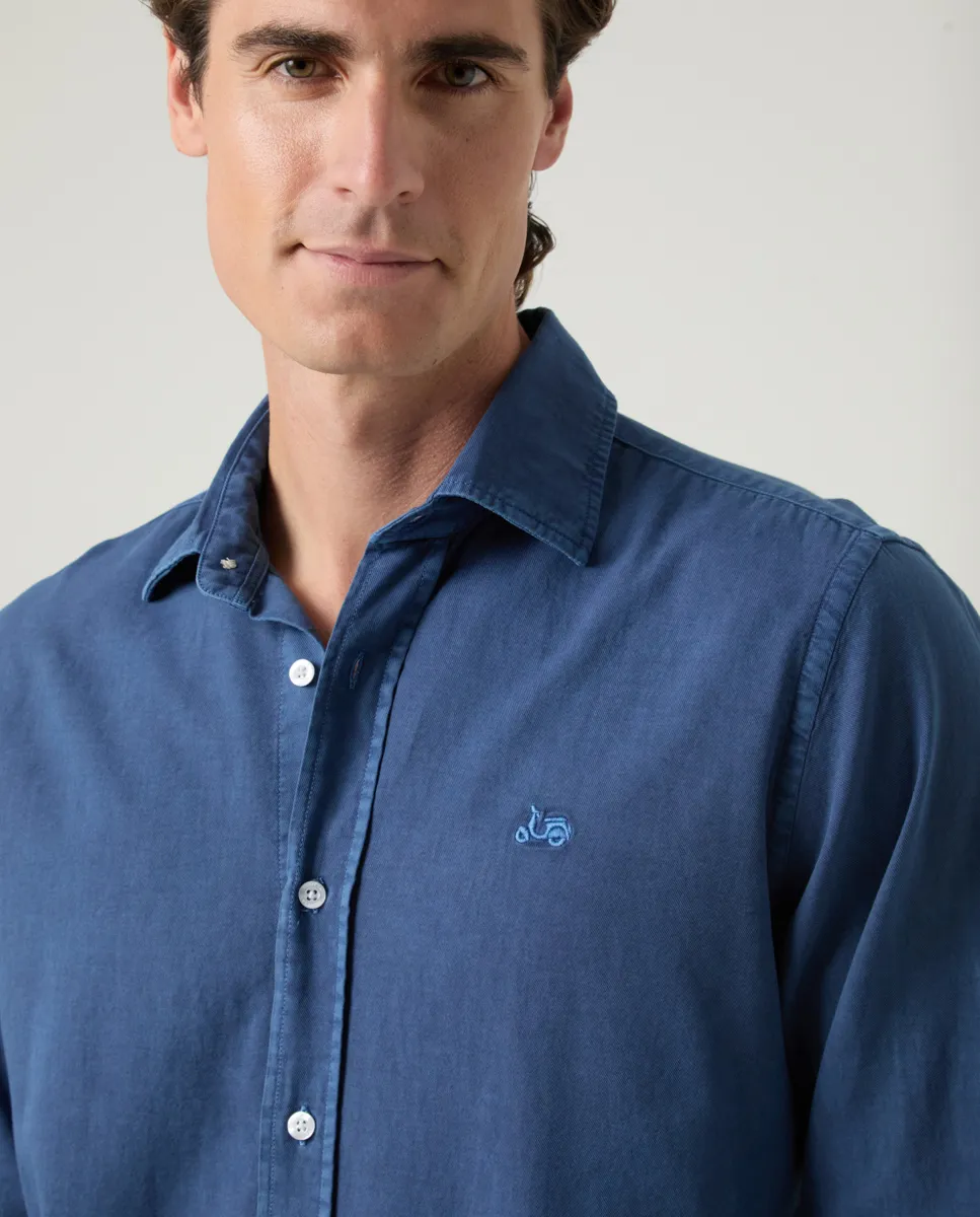 Camisa Sarga Marino - Image 2