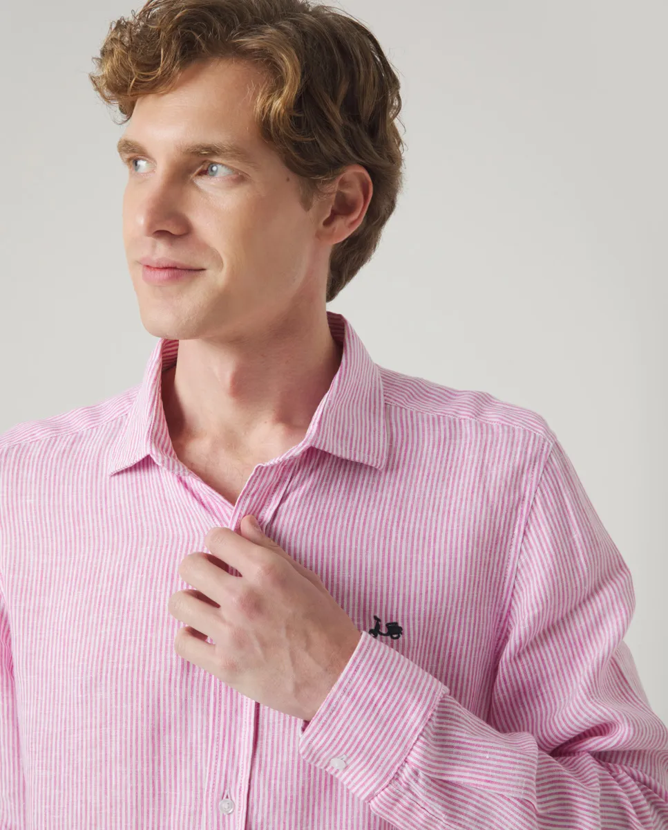 Camisa Sport Raya Linen Rosa - Image 2