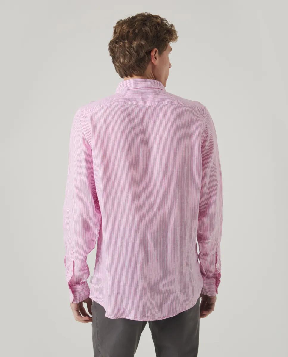 Camisa Sport Raya Linen Rosa - Image 3
