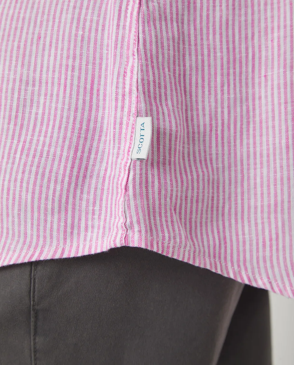 Camisa Sport Raya Linen Rosa - Image 4