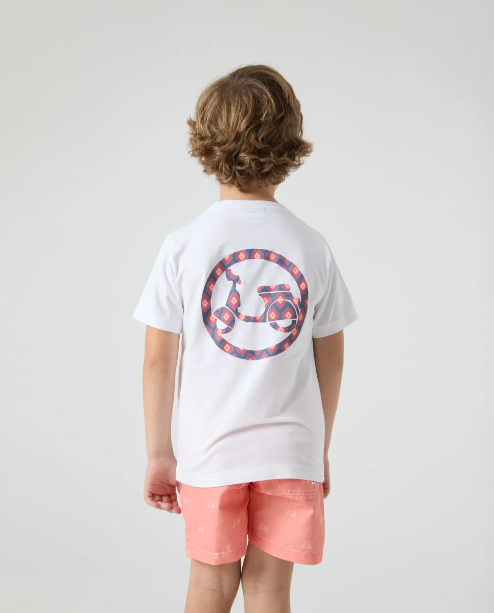 Camiseta Niño Ikat Moto Blanco - Image 5