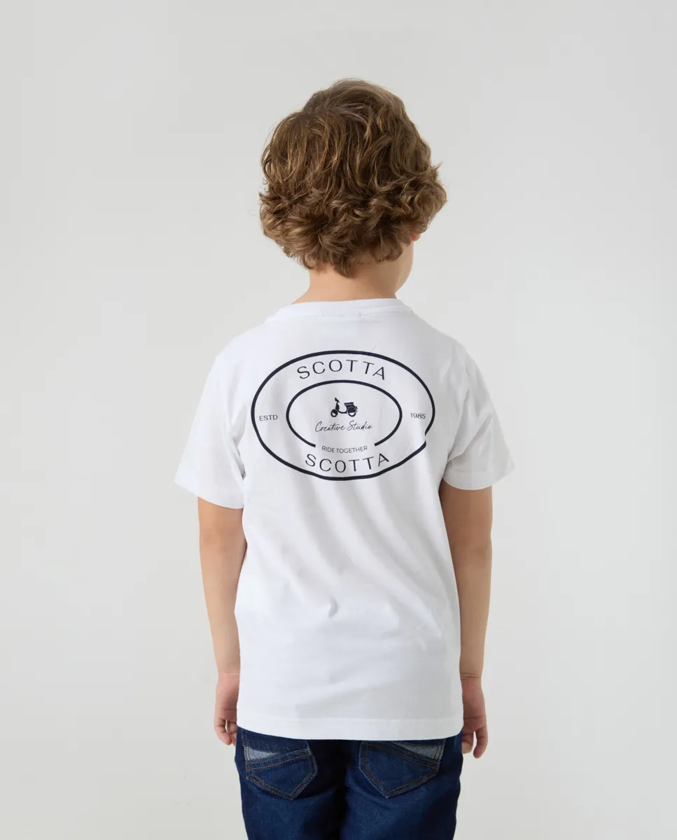 Camiseta Niño Logo Espalda Blanco - Image 4