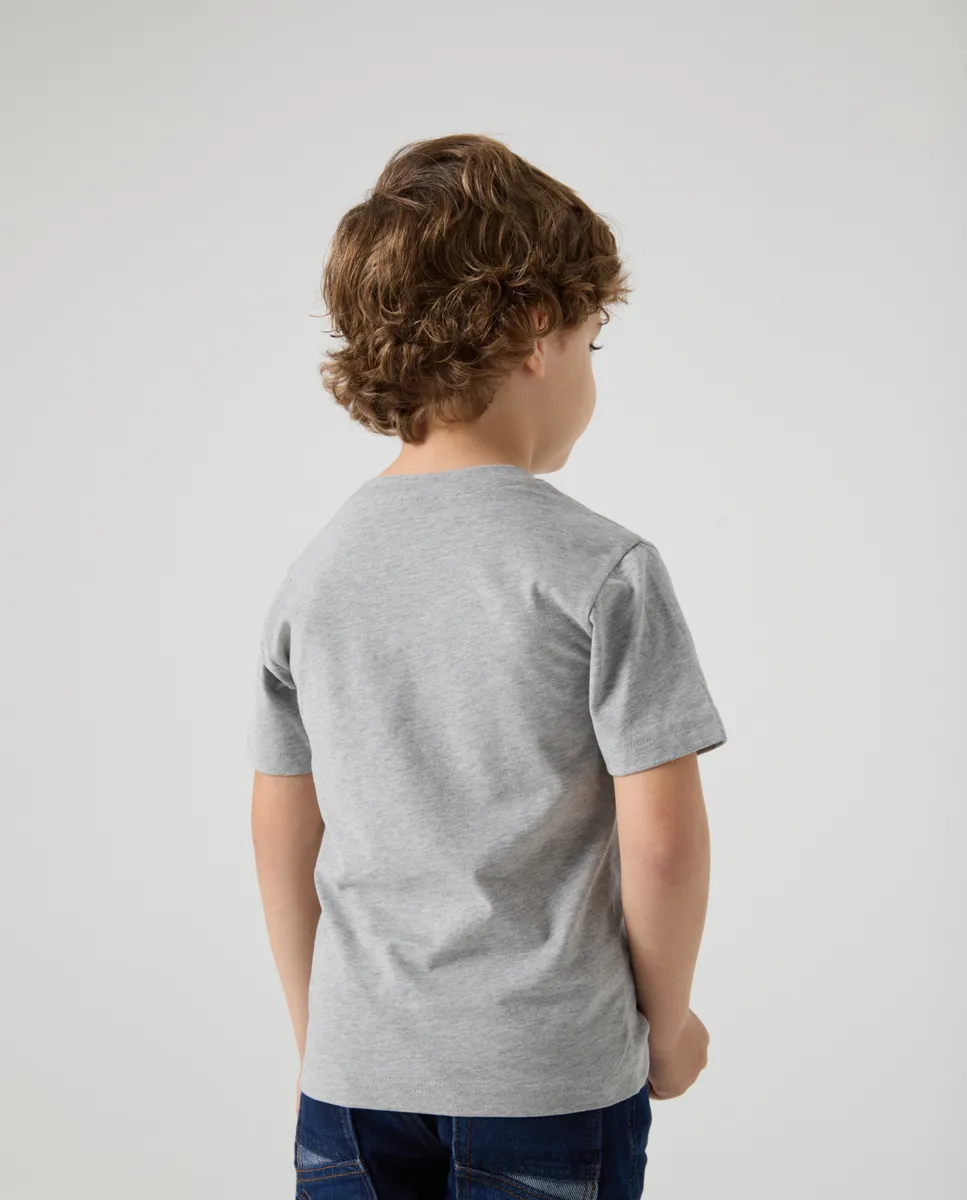 Camiseta Niño Logo Frontal Gris - Image 3