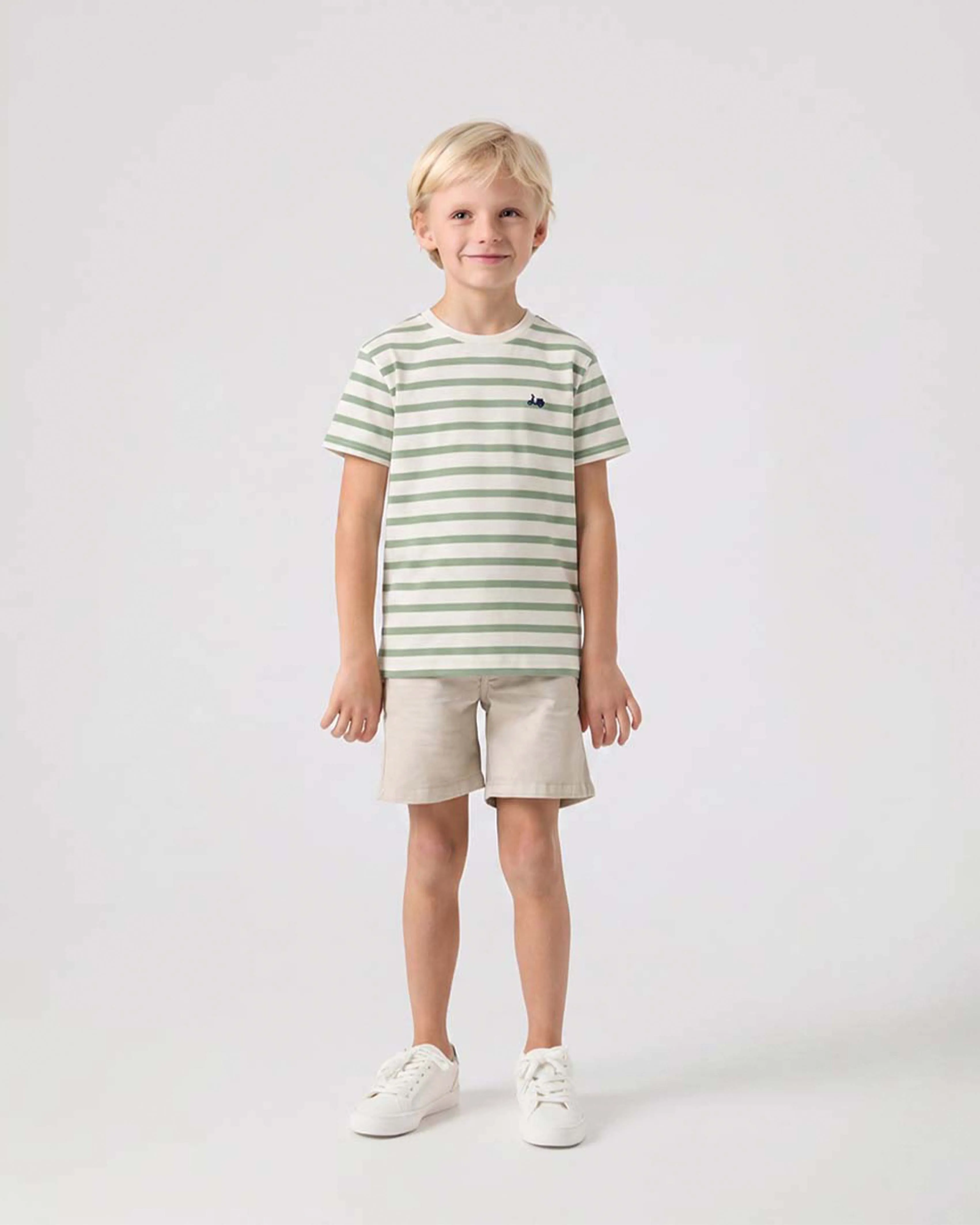 Camiseta Niño Rayas Khaki