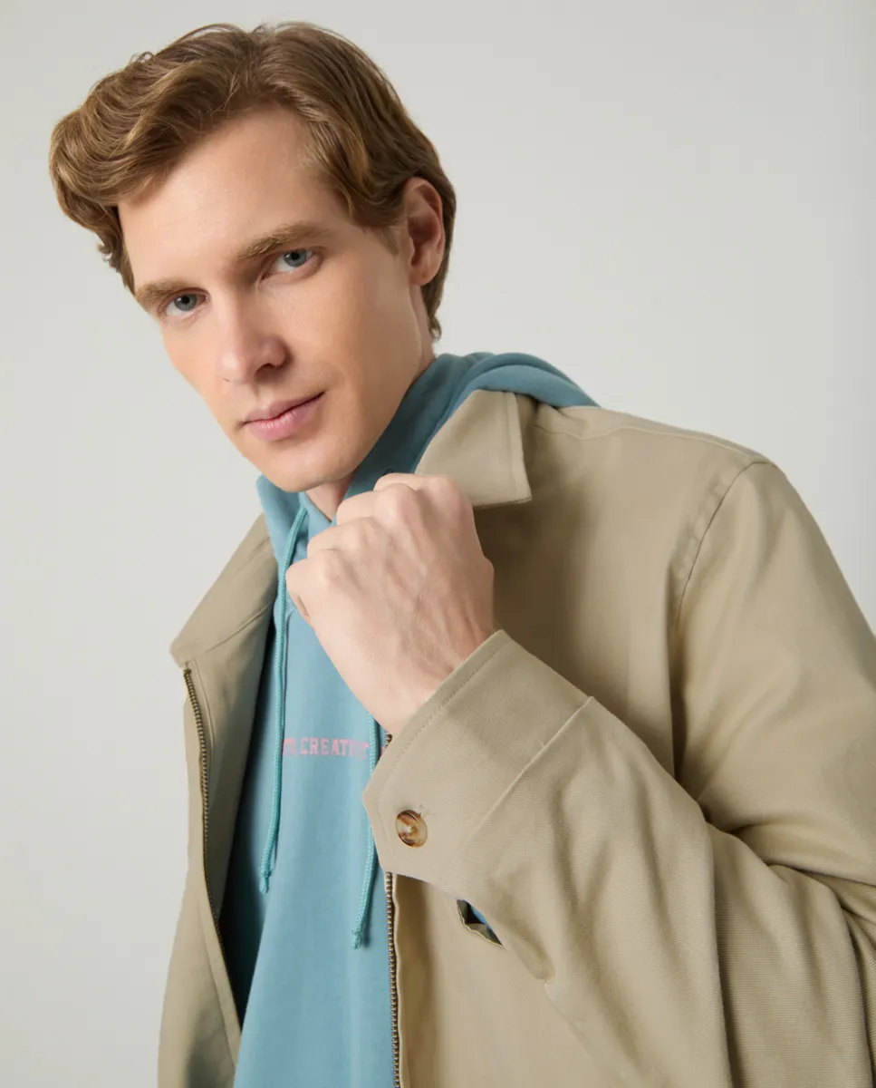 Chaqueta Corta Sarga Beige - Image 3