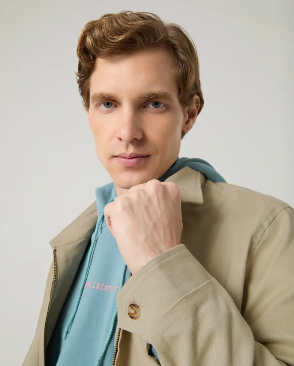 Chaqueta Corta Sarga Beige - Image 6