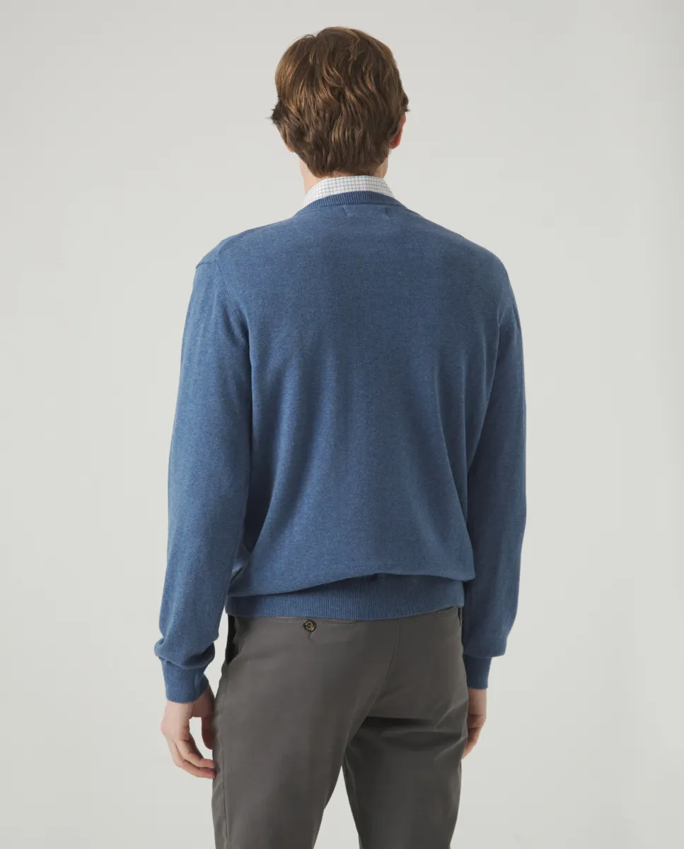 Jersey Classic Crew Neck Cotton Denim - Image 3