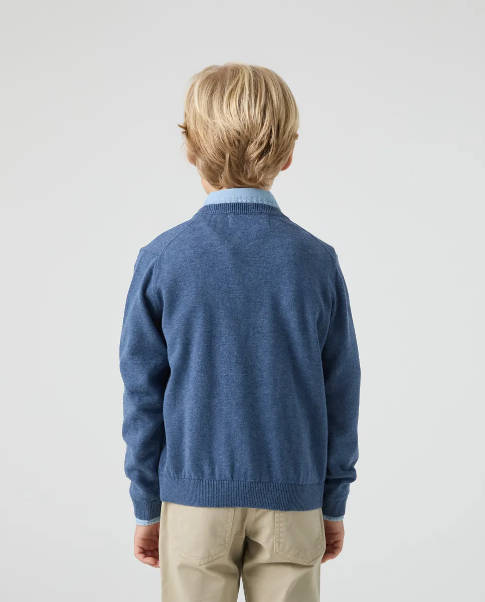 Jersey Niño Classic V Neck Cotton Denim - Image 4