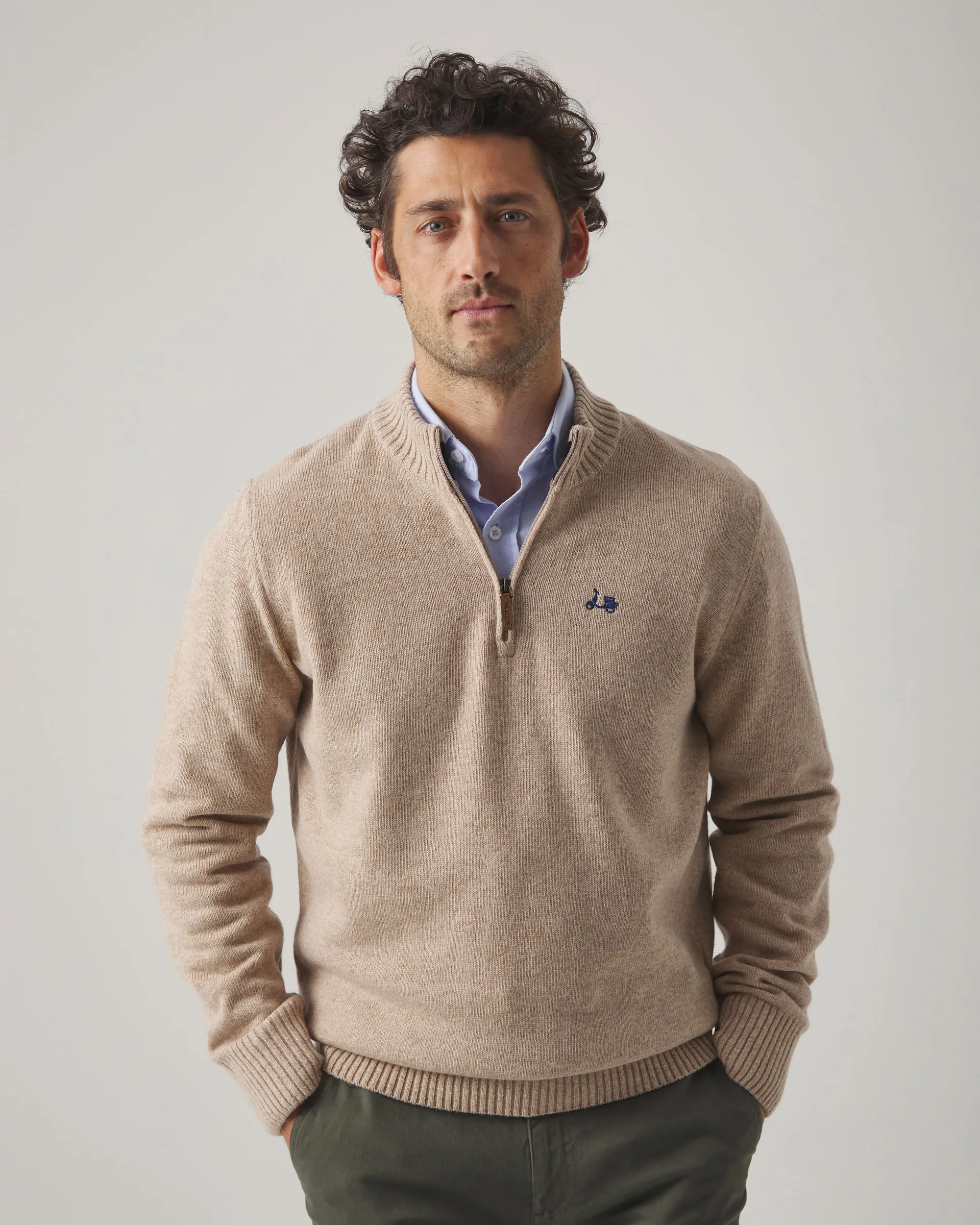 Jersey Zip Beige - Image 2