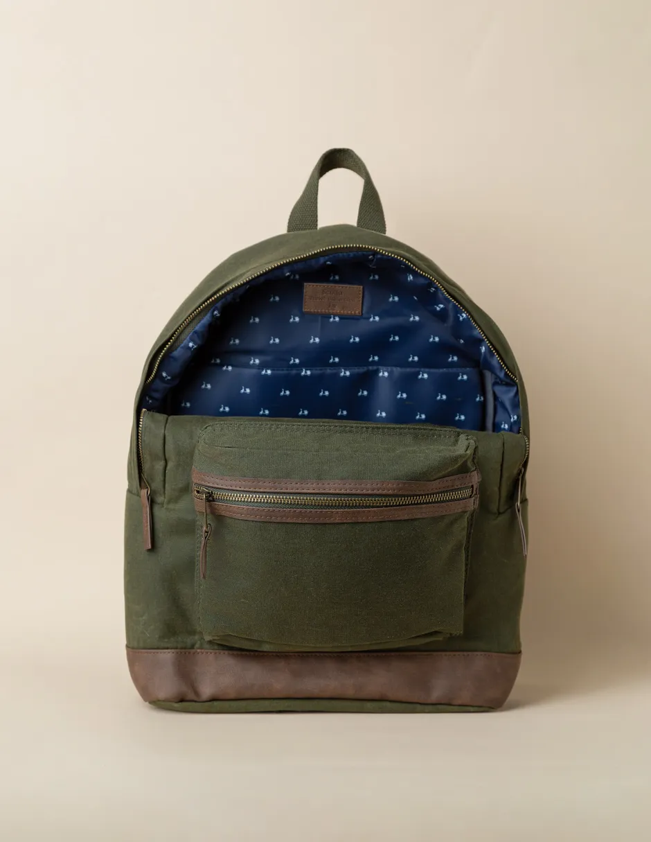 Mochila college canvas khaki - Image 4