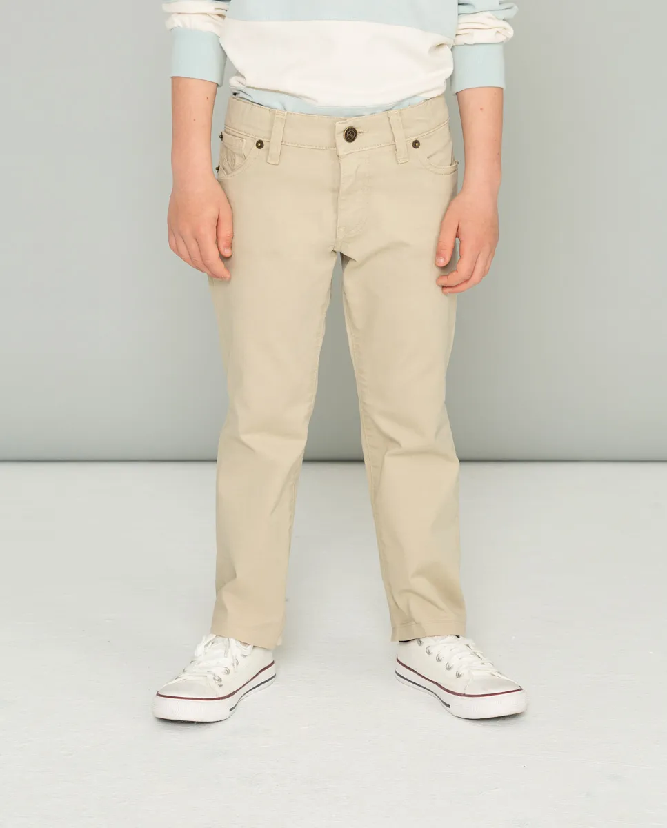 Pantalón niño cooper 5 bolsillos beige - Image 2